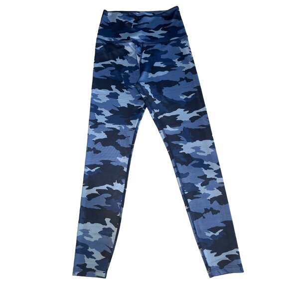 Beyond Yoga Camo Leggings Womens Medium Blue High Rise Skinny Workout Gym yoga - Picture 3 of 16